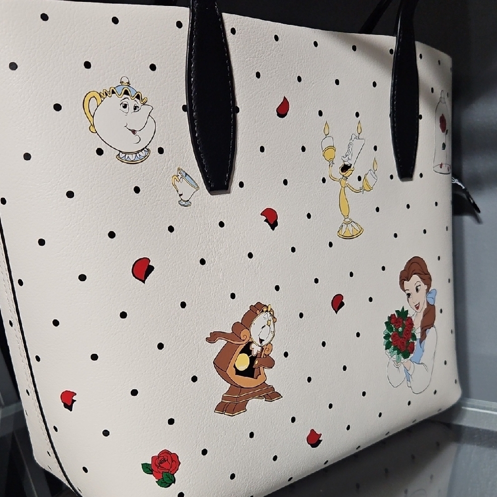 KATE SPADE EUC BEAUTY AND THE BEAST TOTE AND WALLET BUNDLE, Reversible Tote - Picture 4 of 14